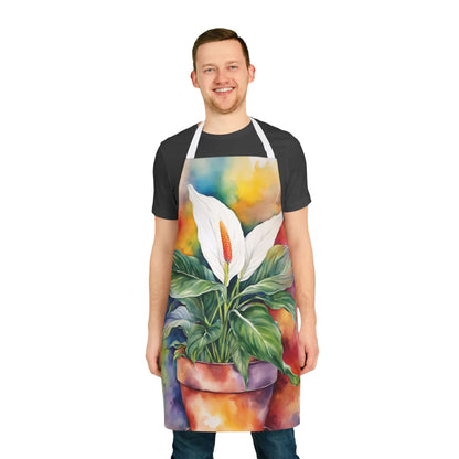Multicolored Pot Plant 3 Adult Apron (AOP)
