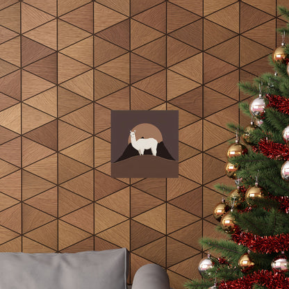 Lone Collection Llama 7 Matte Square Posters
