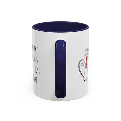 Cats Are Like Potato Chips Accent Coffee Mug (11oz)