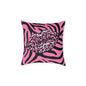 Pink Zebra Lips Poly Pillow