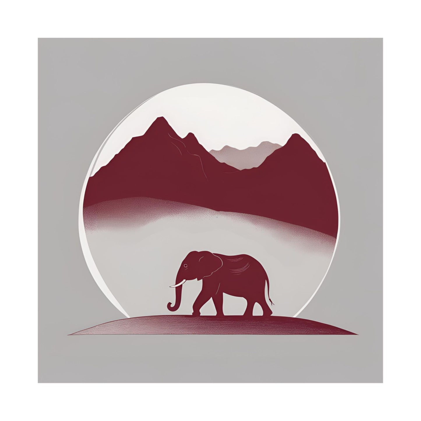 Lone Collection Elephant 8 Matte Square Posters