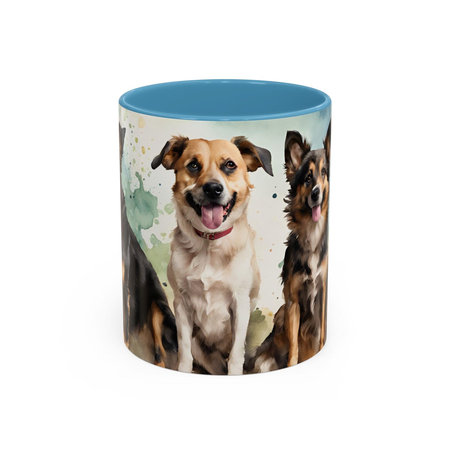 Multicoloured Doggies 6 Accent Mug 11oz