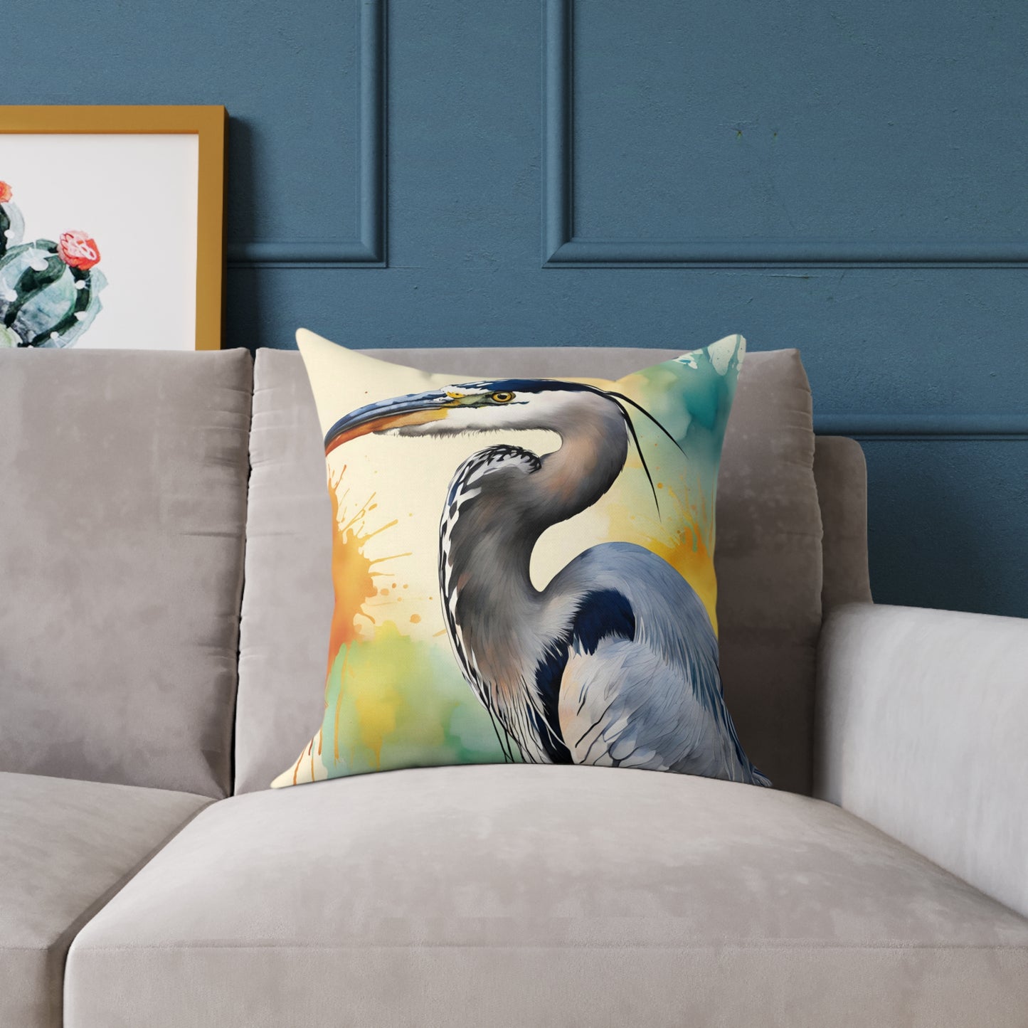Heron 01 Poly Pillow - Natures Beauty Design