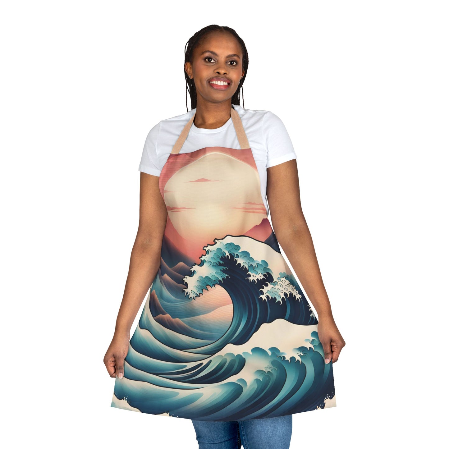 Waves 2 Apron, 5 Color Straps (AOP)