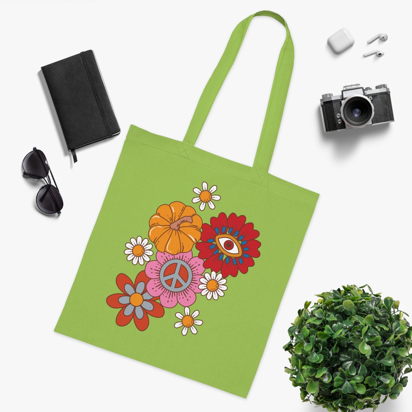 Flower power 12 Cotton Tote