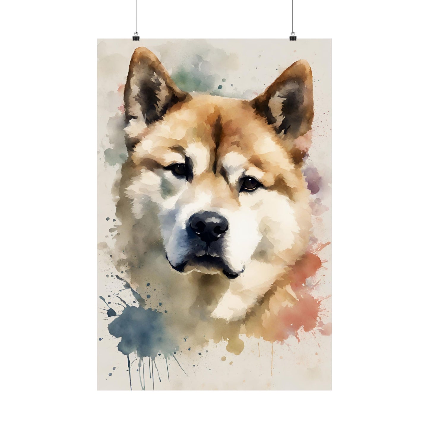 Dogs Japanese Akita 03 Matte Vertical Poster
