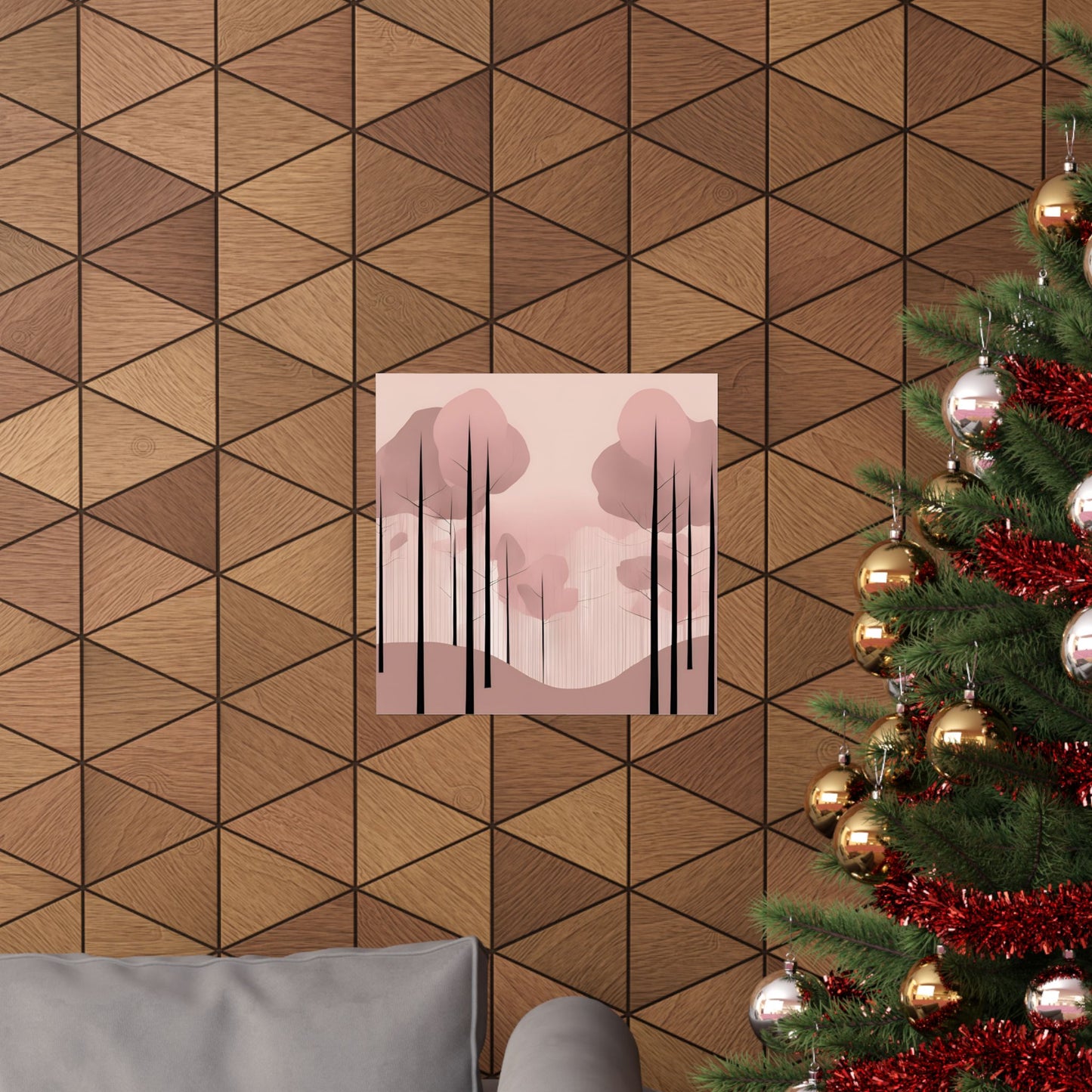 Lonely Forest Pink 18 Matte Square Posters