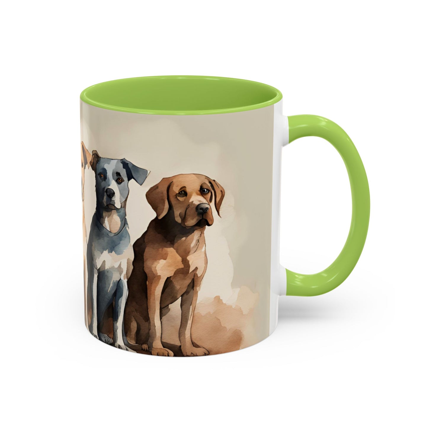 Doggies in a Row 4 Accent Mug 11oz