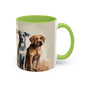 Doggies in a Row 4 Accent Mug 11oz