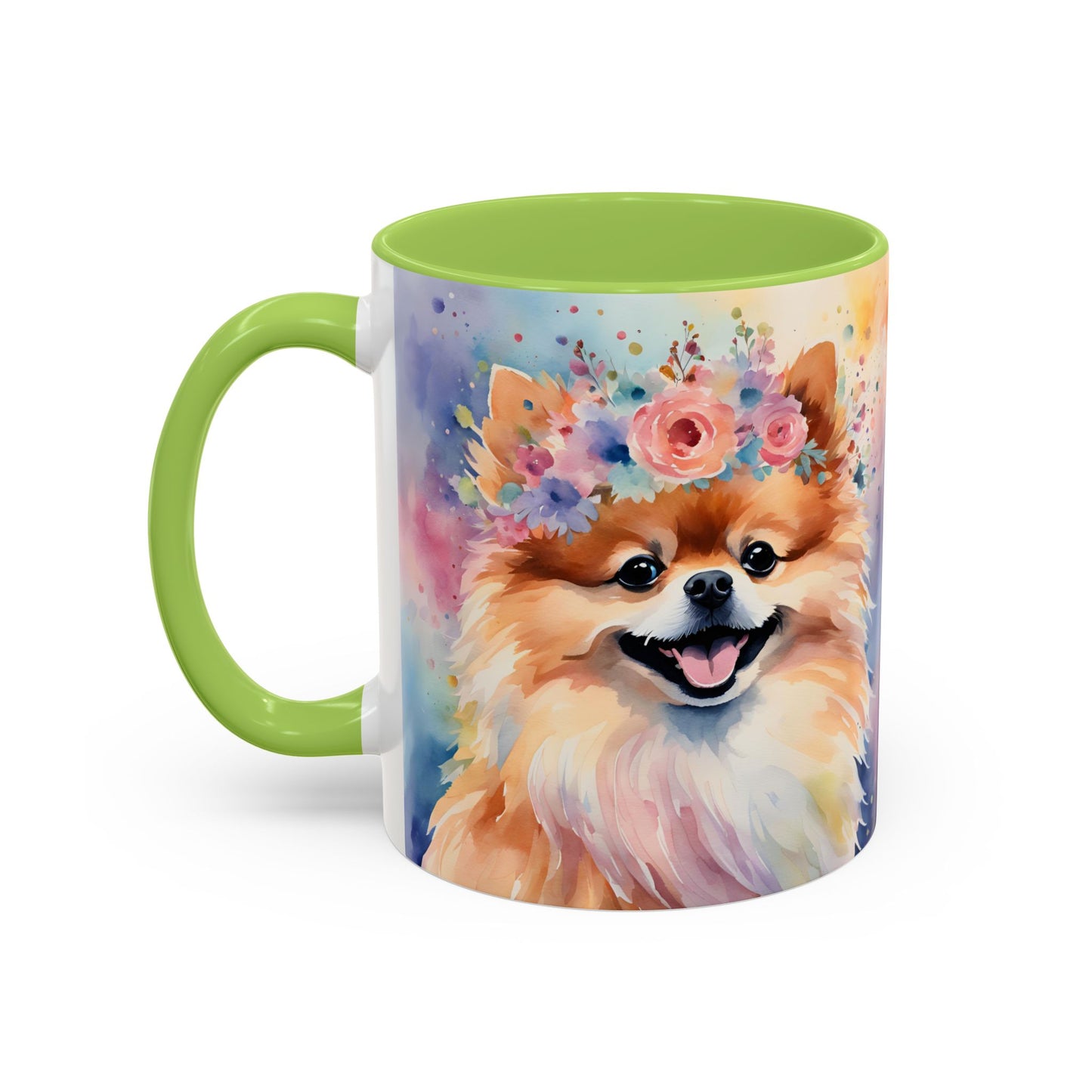 Pomeranian 04 Accent Coffee Mug - Dog Lover Gift
