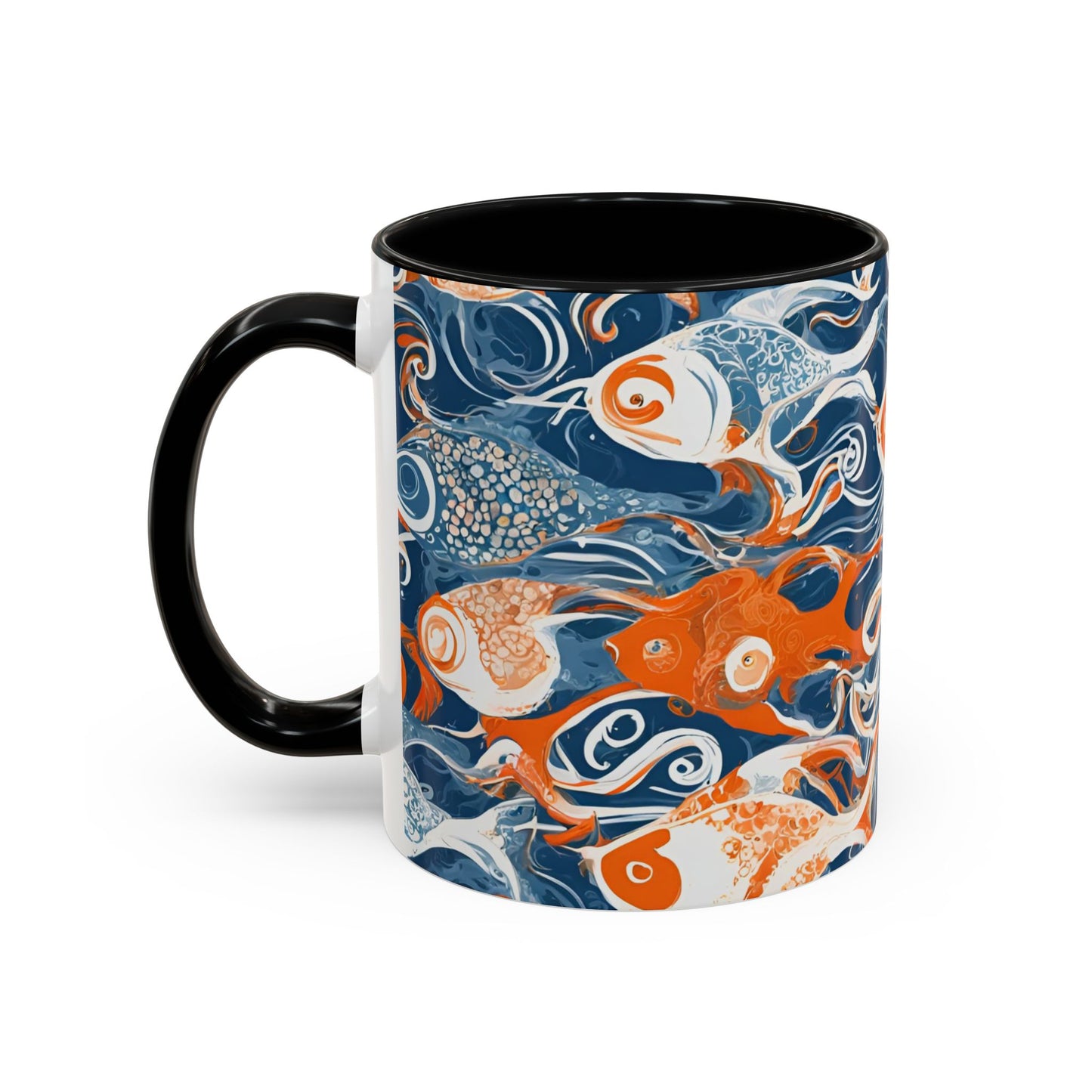 Orange Fish 09 Accent Coffee Mug (11oz)
