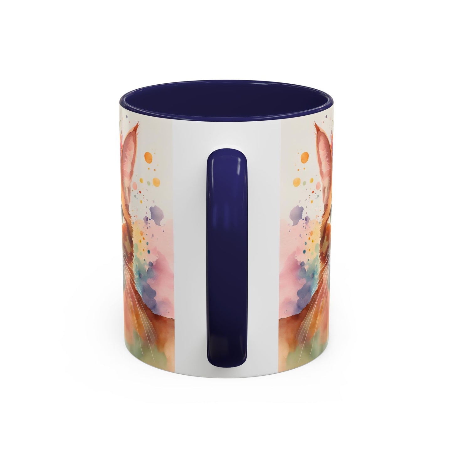 Floral Ginger Cat 02 Accent Coffee Mug - 11oz Perfect for Cat Lovers & Gifts