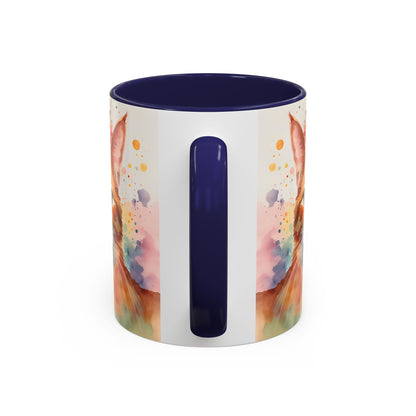 Floral Ginger Cat 02 Accent Coffee Mug - 11oz Perfect for Cat Lovers & Gifts