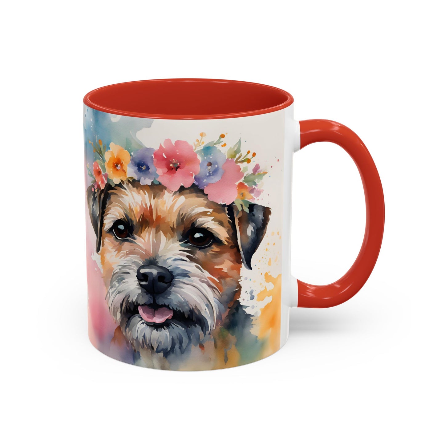 Border Terrier 03 Accent Coffee Mug - Dog Lover Gift
