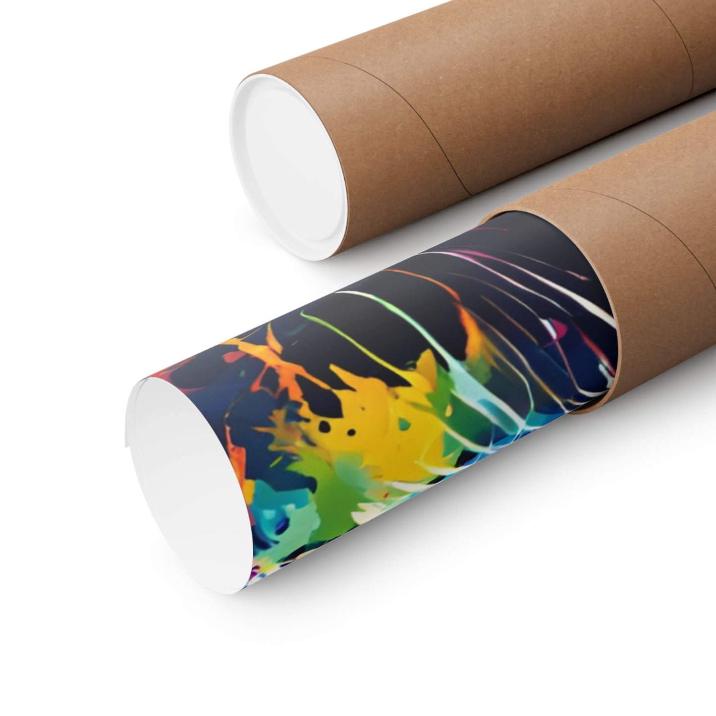 Multicolored Tiger 4 Matte Vertical Poster