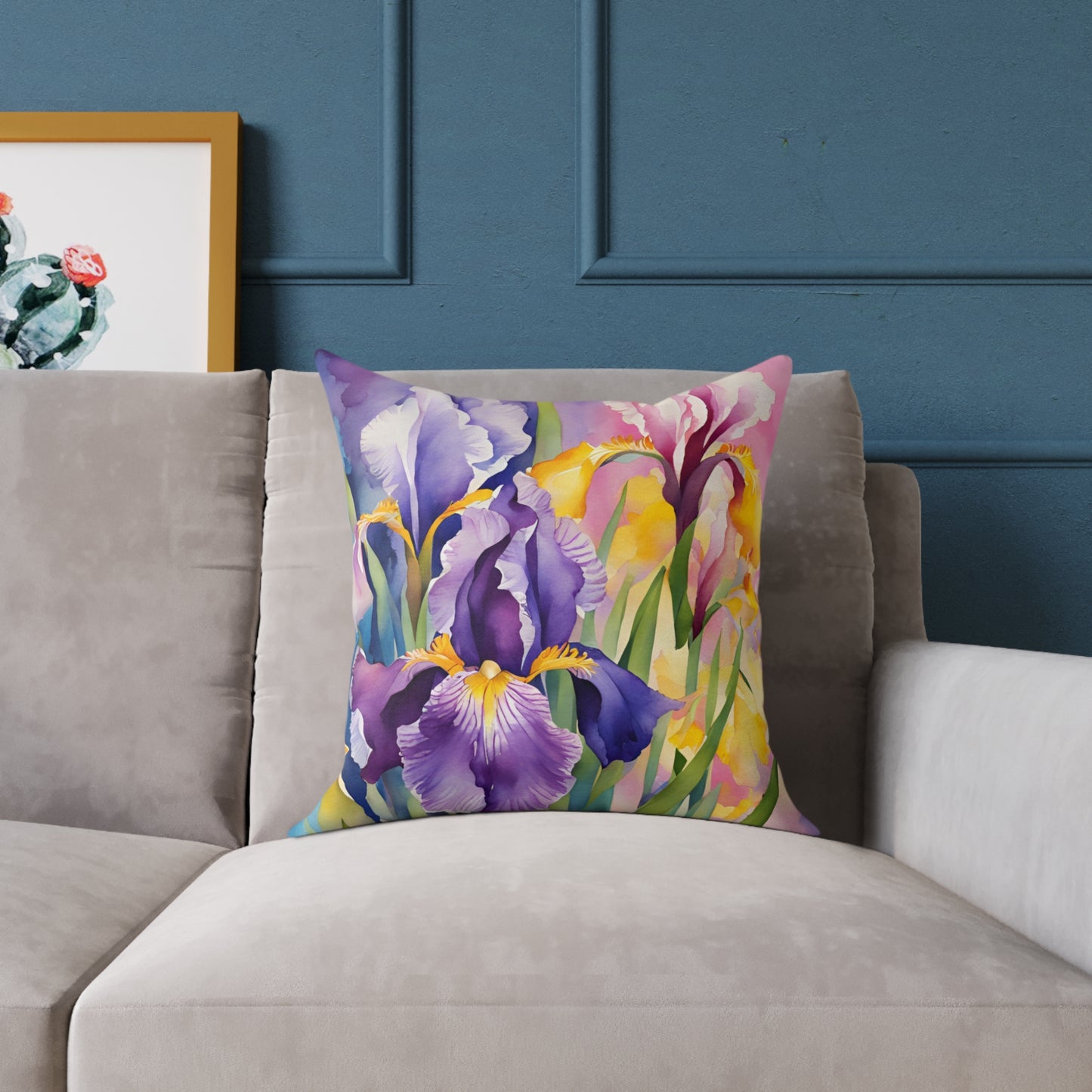 Irises 03 Poly Pillow - Natures Beauty Design