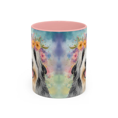 Bearded Collie 02 Accent Coffee Mug - Dog Lover Gift