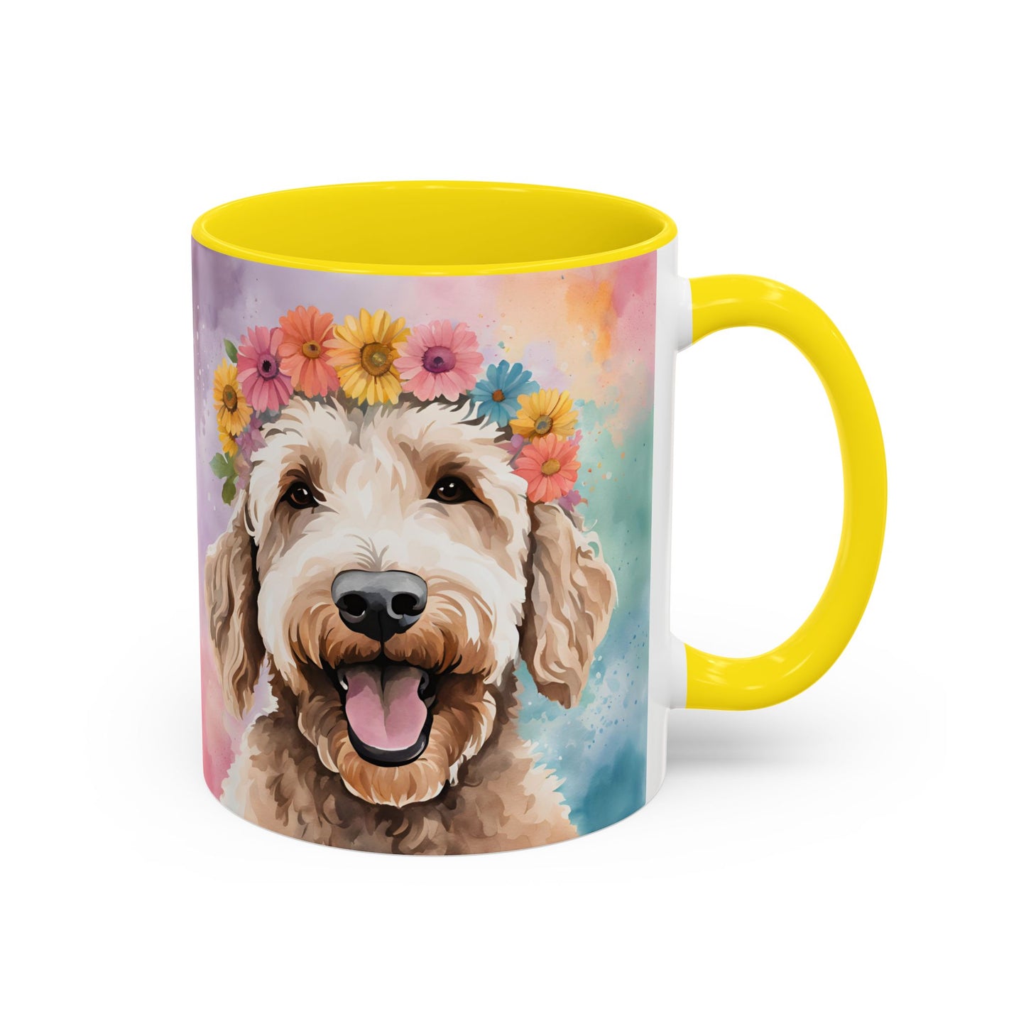 Labradoodle 02 Accent Coffee Mug - Dog Lover Gift