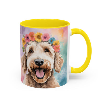 Labradoodle 02 Accent Coffee Mug - Dog Lover Gift