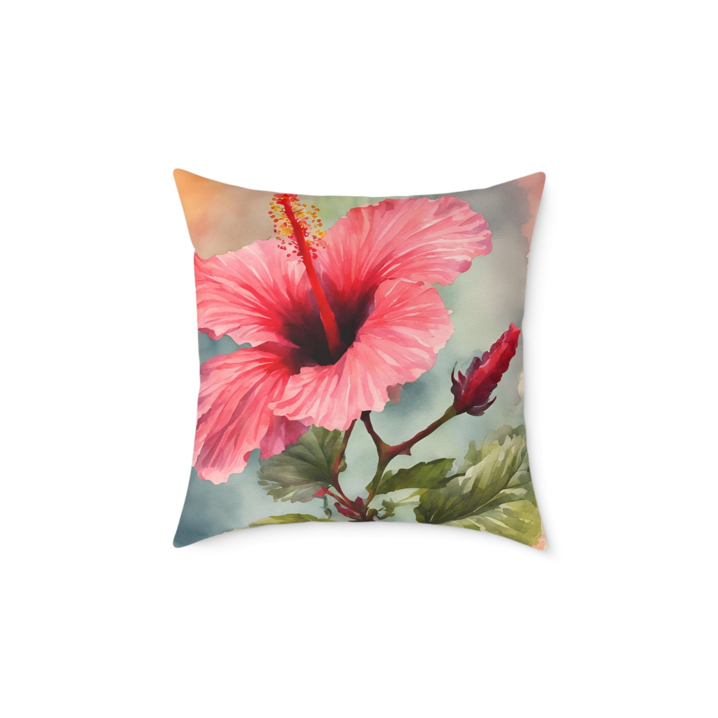 Hibiscus 04 Poly Pillow - Natures Beauty Design
