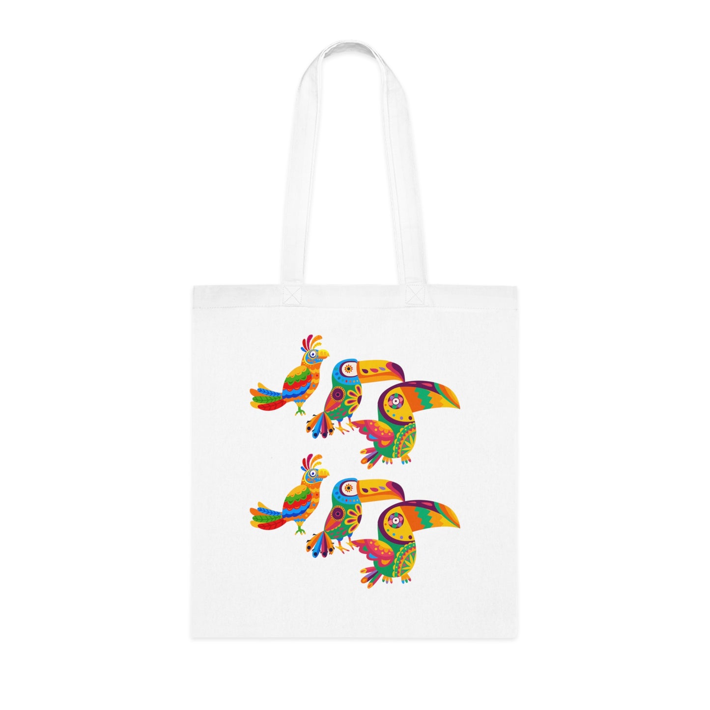 Funky birds 10 Cotton Tote