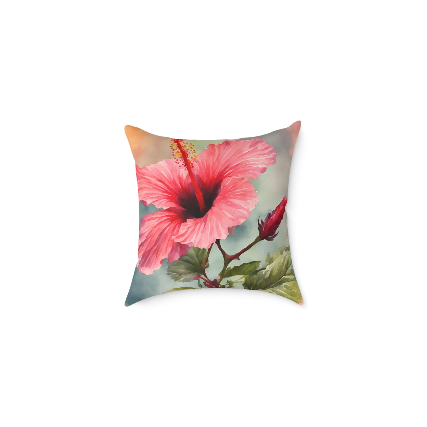 Hibiscus 04 Poly Pillow - Natures Beauty Design