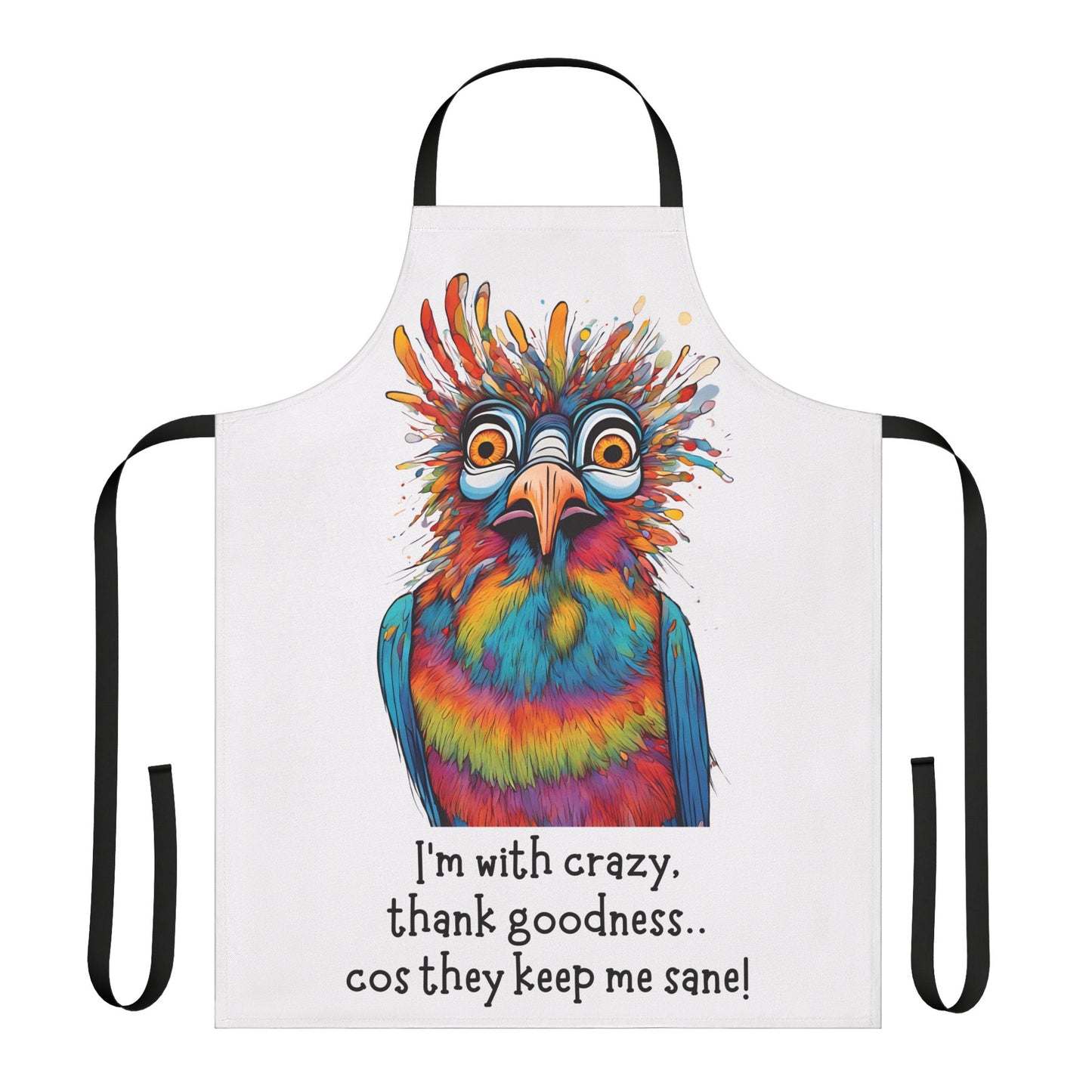 I’m with crazy……Adult Apron (AOP)