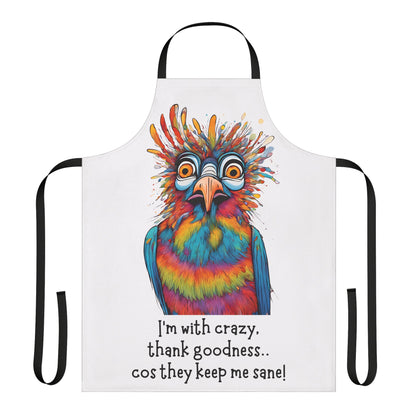 I’m with crazy……Adult Apron (AOP)