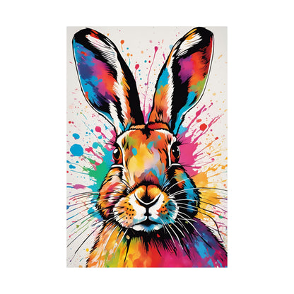 Multicolored Hare 2 Matte Vertical Poster