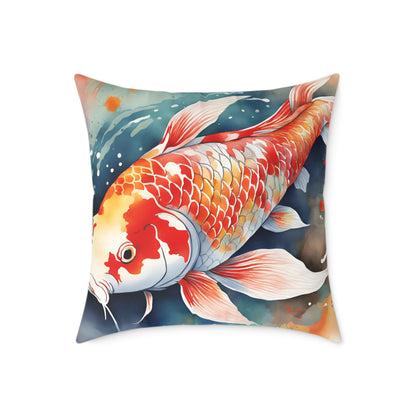 Koi Carp 04 Poly Pillow - Natures Beauty Design