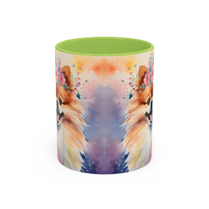 Pomeranian 04 Accent Coffee Mug - Dog Lover Gift