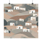 On The Hillside Nude 7 Matte Square Posters
