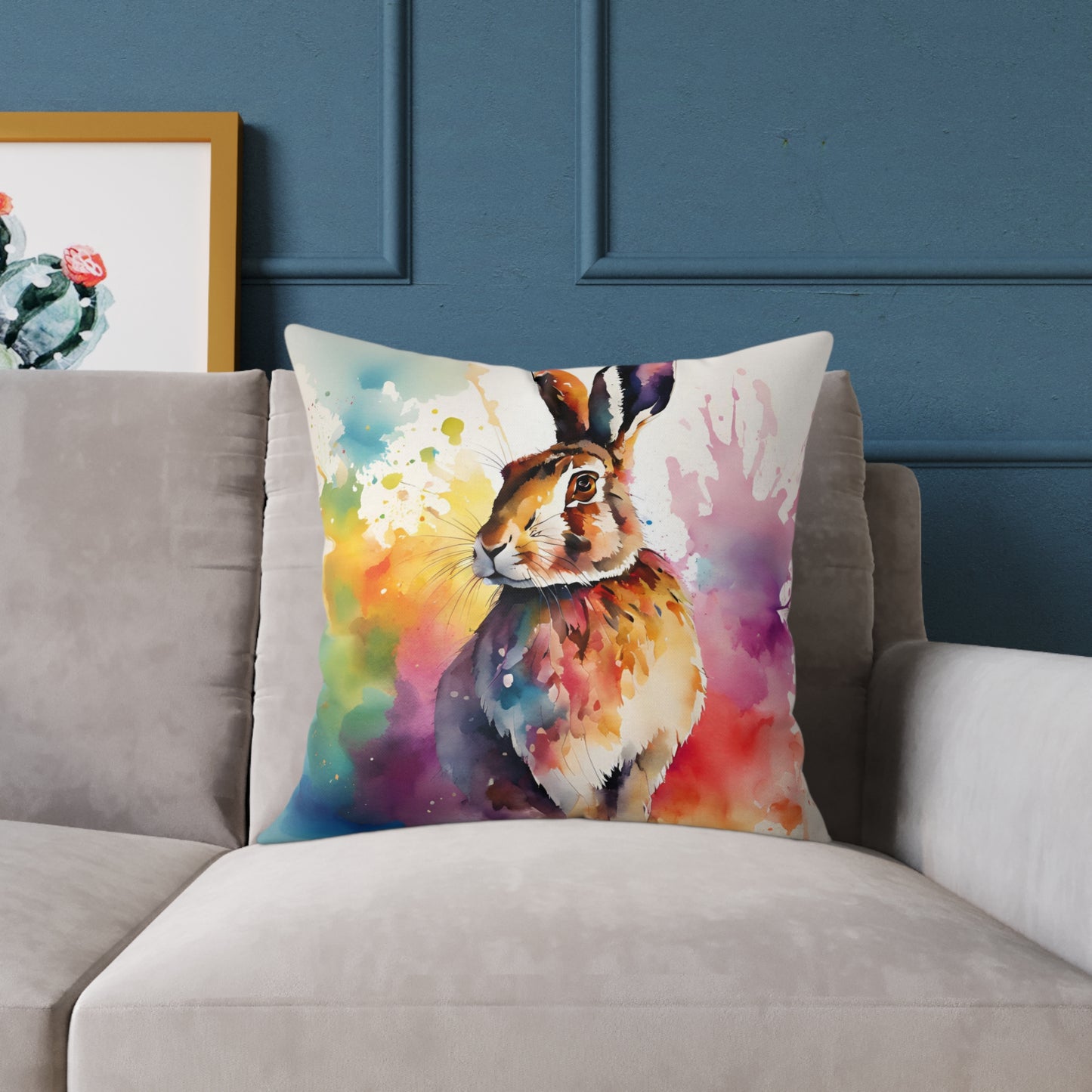Hare 04 Poly Pillow - Natures Beauty Design