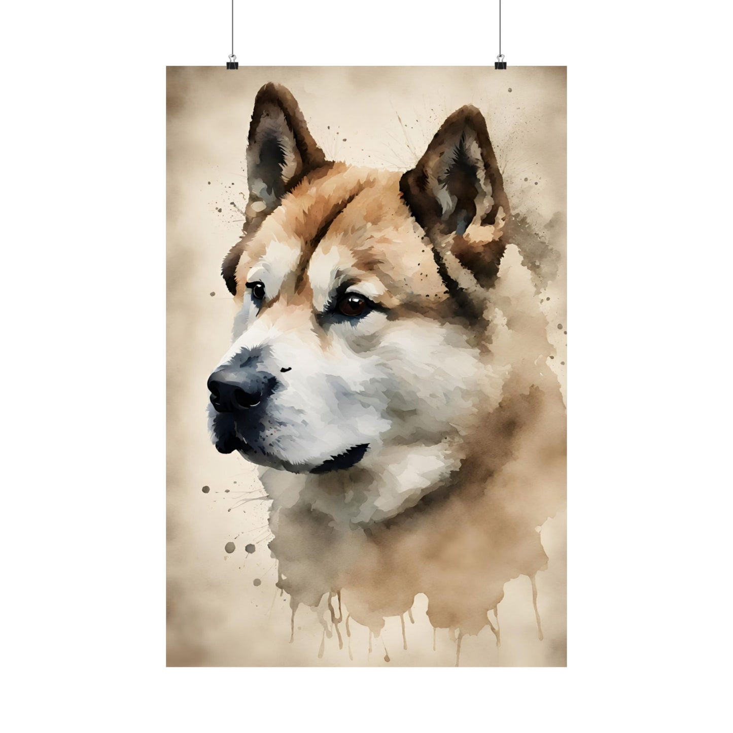 Dogs Japanese Akita 01 Matte Vertical Poster