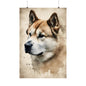 Dogs Japanese Akita 01 Matte Vertical Poster