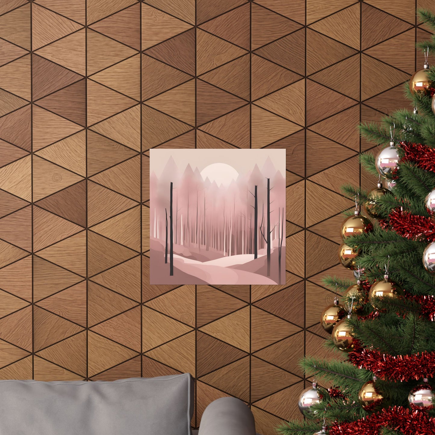 Lonely Forest Pink 21 Matte Square Posters
