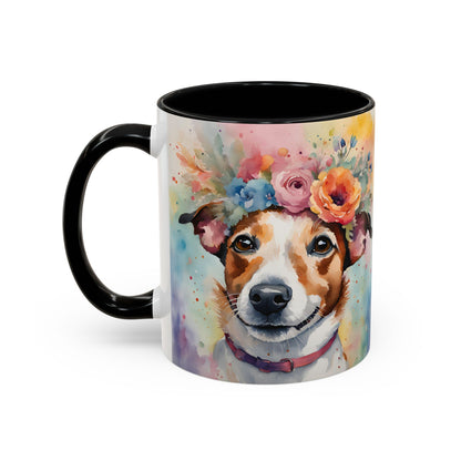 Jack Russell 04 Accent Coffee Mug - Dog Lover Gift