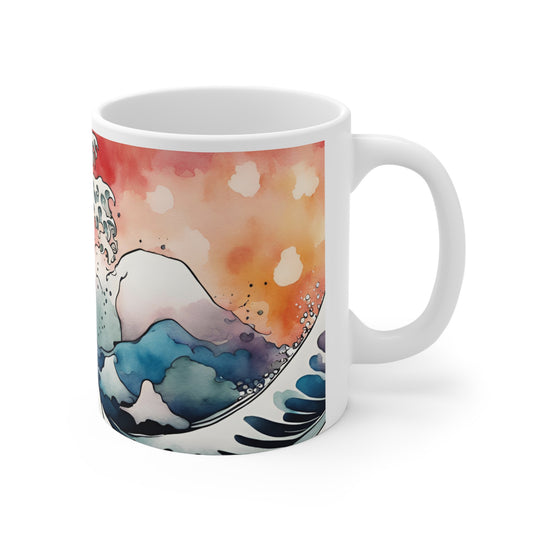 Japanese Waves 03 Mug - Nature's Beauty Collection