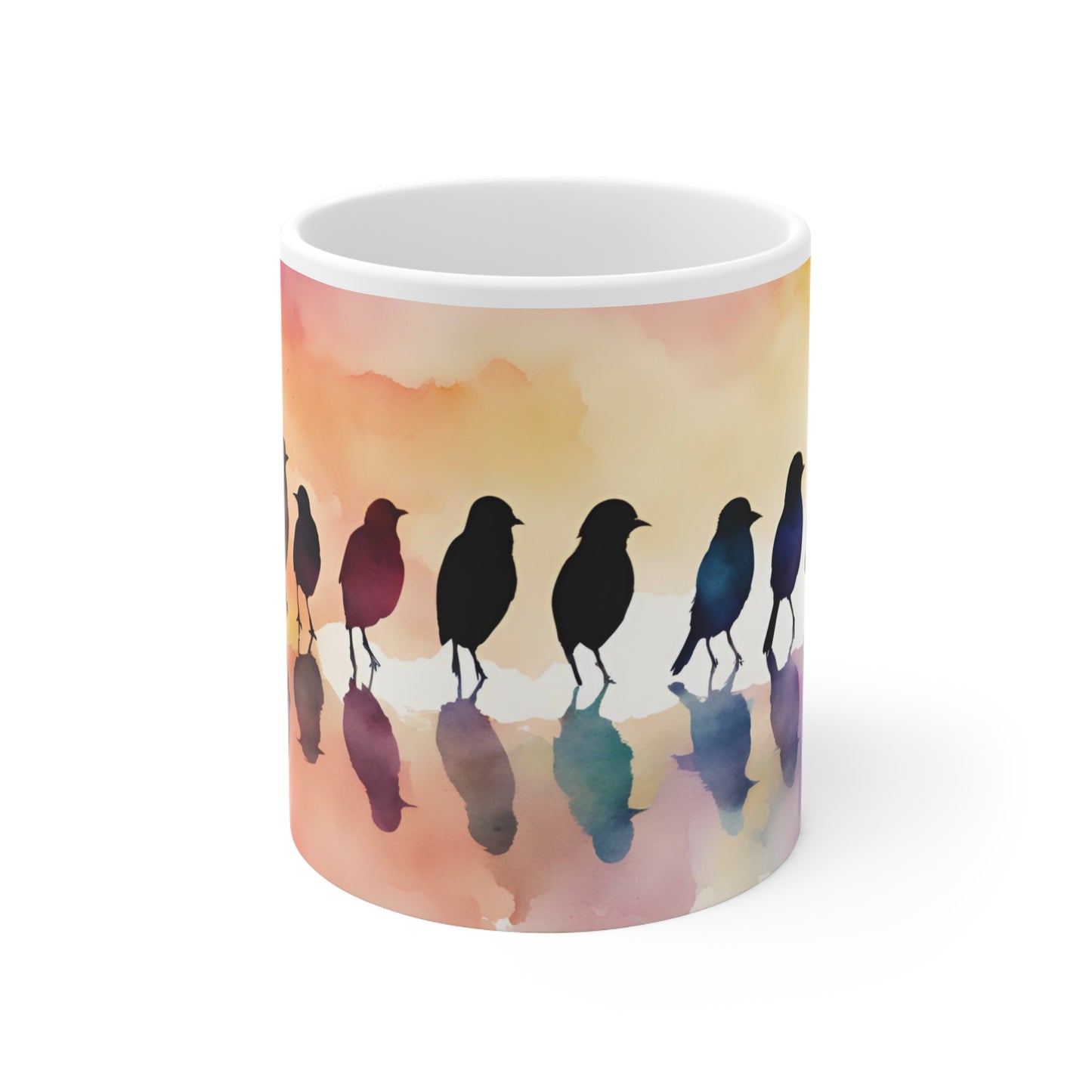 Birdies In A Row 03 Mug - Nature's Beauty Collection