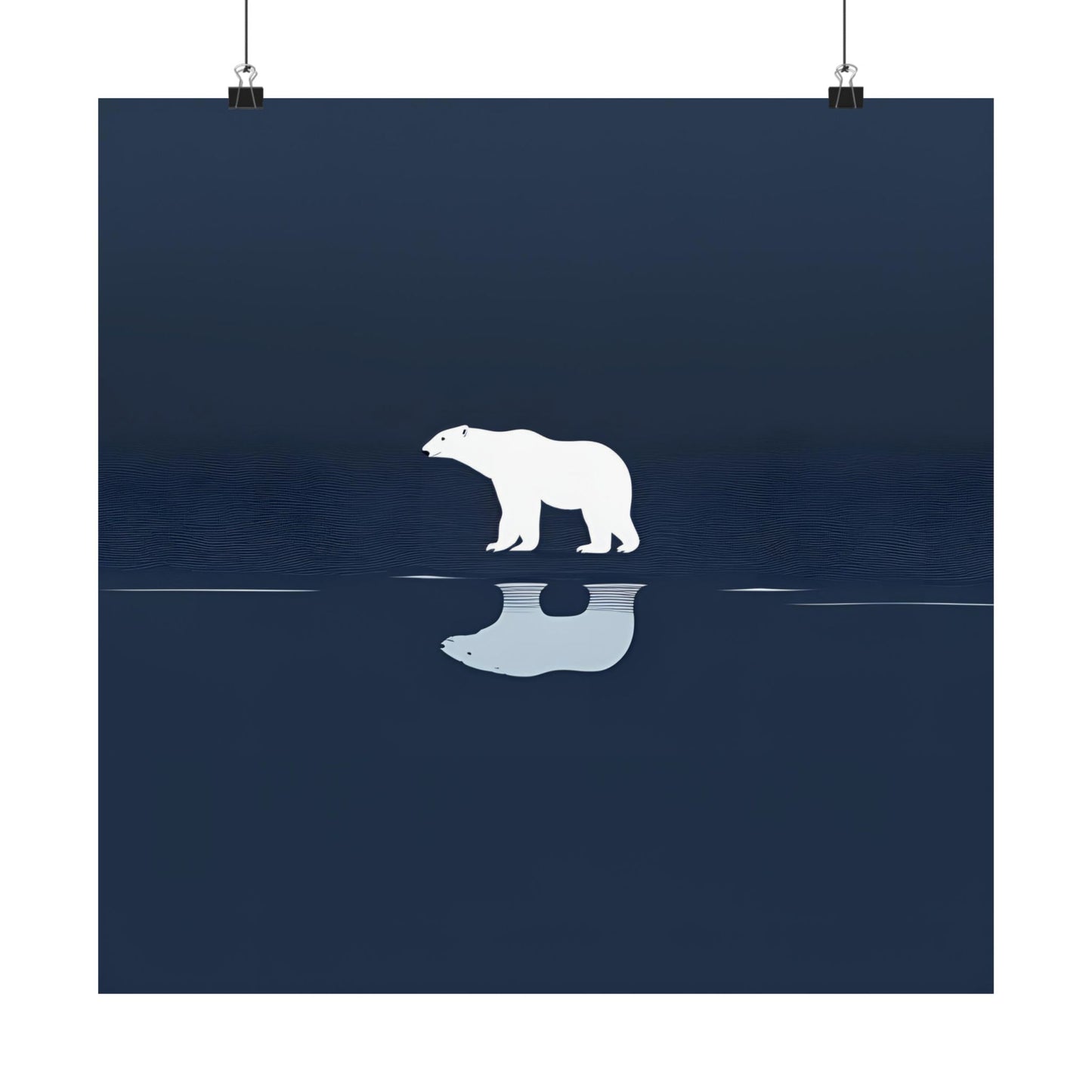 Lone Collection Polar Bear 12 Matte Square Posters