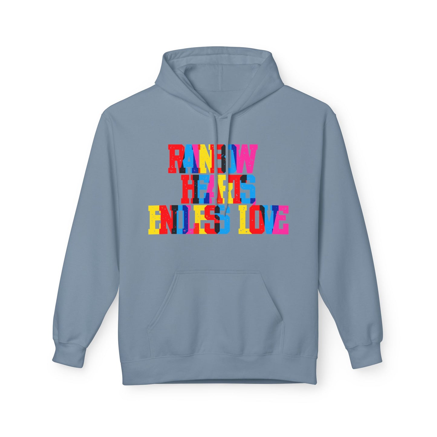 Rainbow Hearts Endless Love Unisex Valentines Hoodie