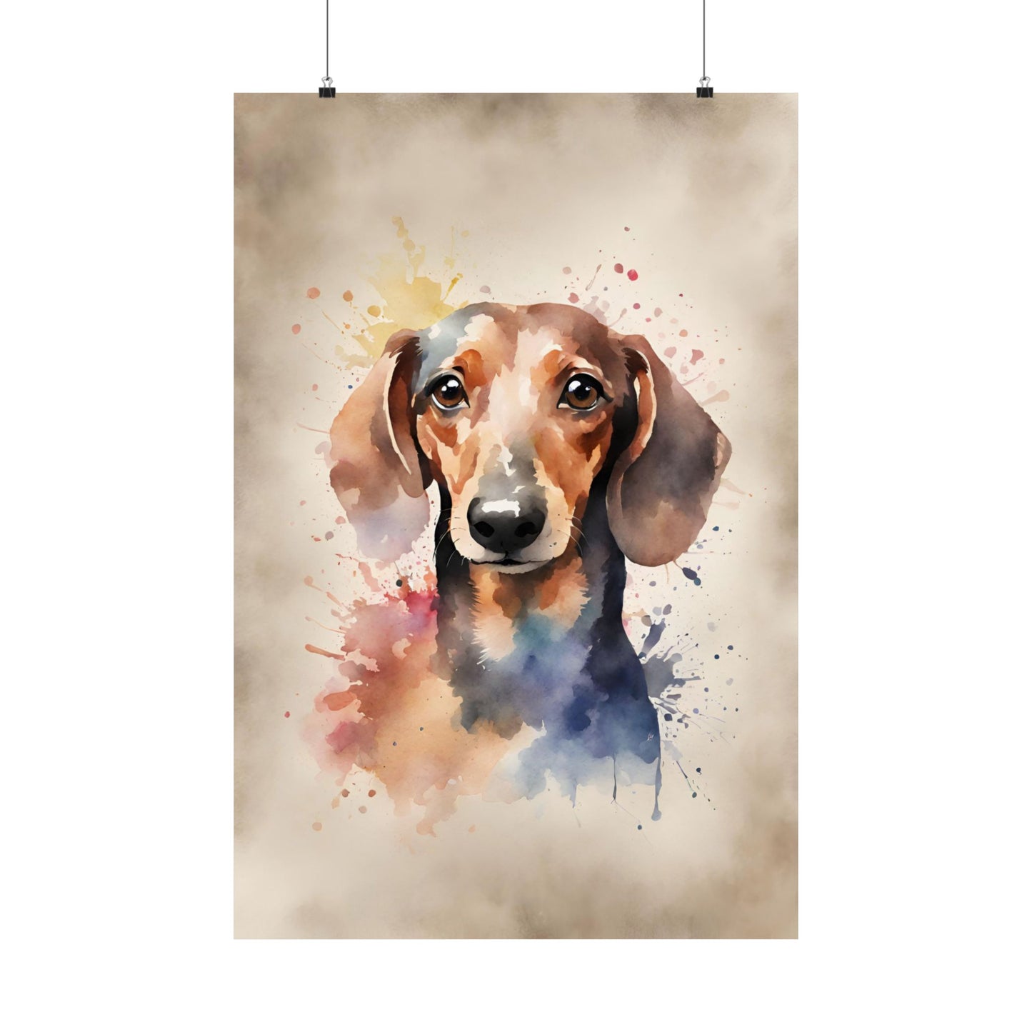 Dogs Dachshund 05 Matte Vertical Poster