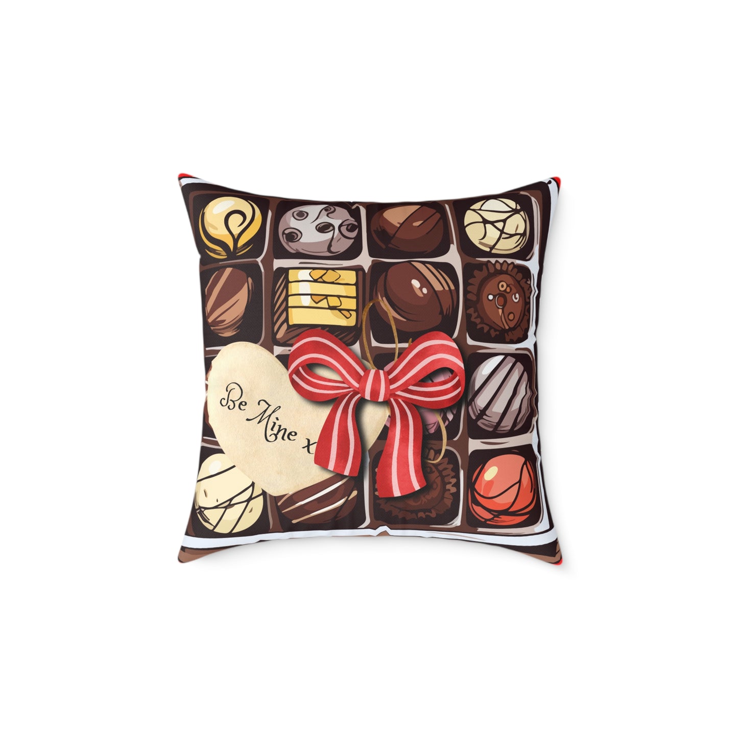 Valentine Chocolate Box Poly Pillow