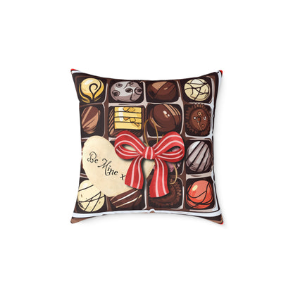 Valentine Chocolate Box Poly Pillow