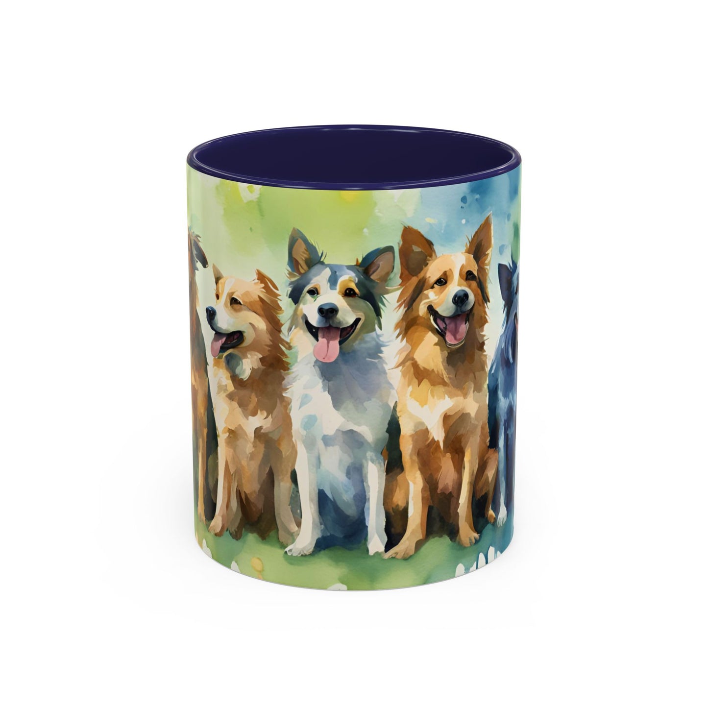 Multicoloured Doggies 10 Accent Mug 11oz