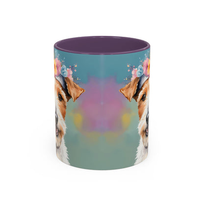 Fox Terrier 02 Accent Coffee Mug - Dog Lover Gift