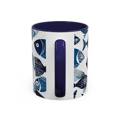 Fish 12 Accent Coffee Mug (11oz)