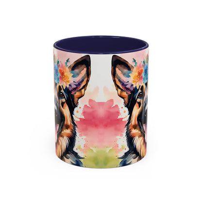 German Shepherd 03 Accent Coffee Mug - Dog Lover Gift