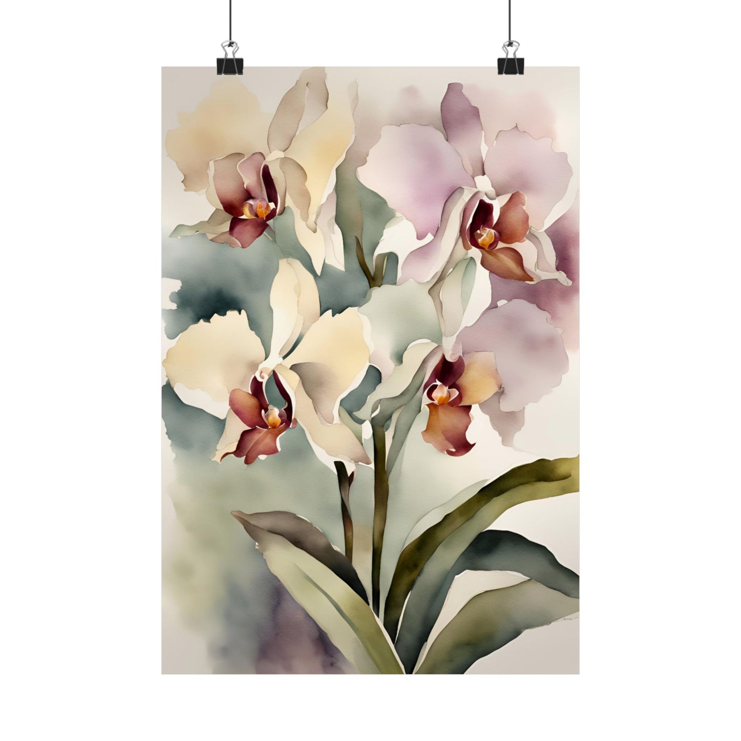 Orchids 02 Matte Vertical Poster