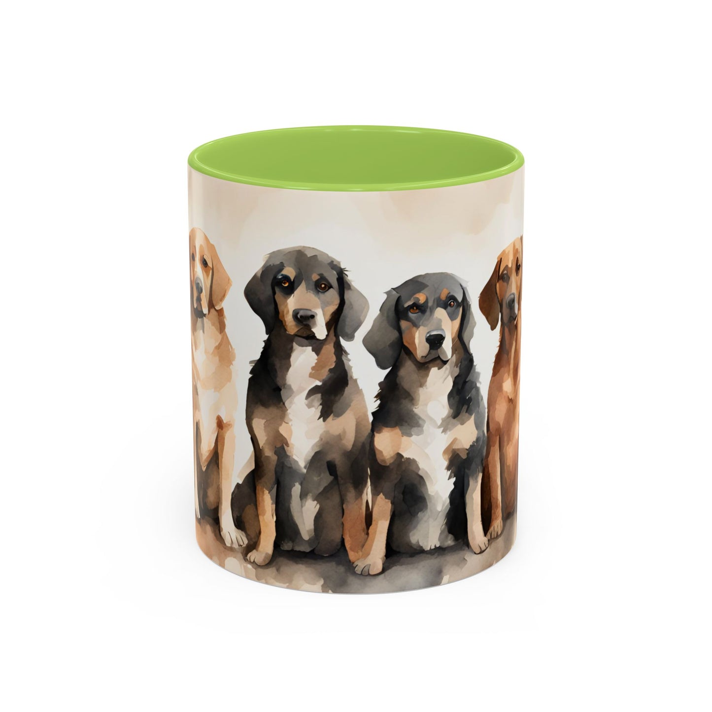 Doggies in a Row 2 Accent Mug 11oz